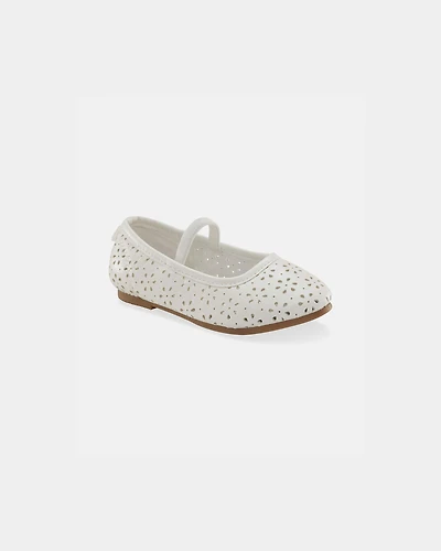 Toddler Girl Floral Mary Jane Shoes - White