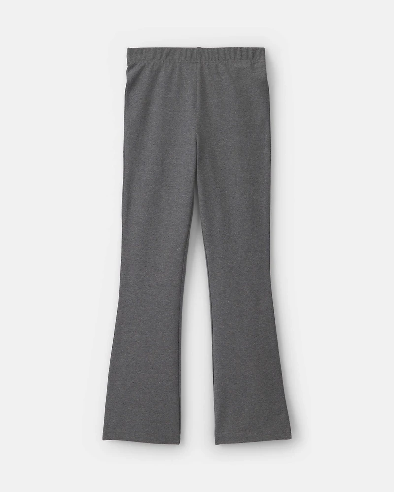 Girls Pull-On Stretch Flare Leggings - Grey