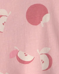 Baby Girl Apple Long Sleeve Top - Pink