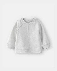Baby Boy Long-Sleeve Pullover Sweatshirt - Grey