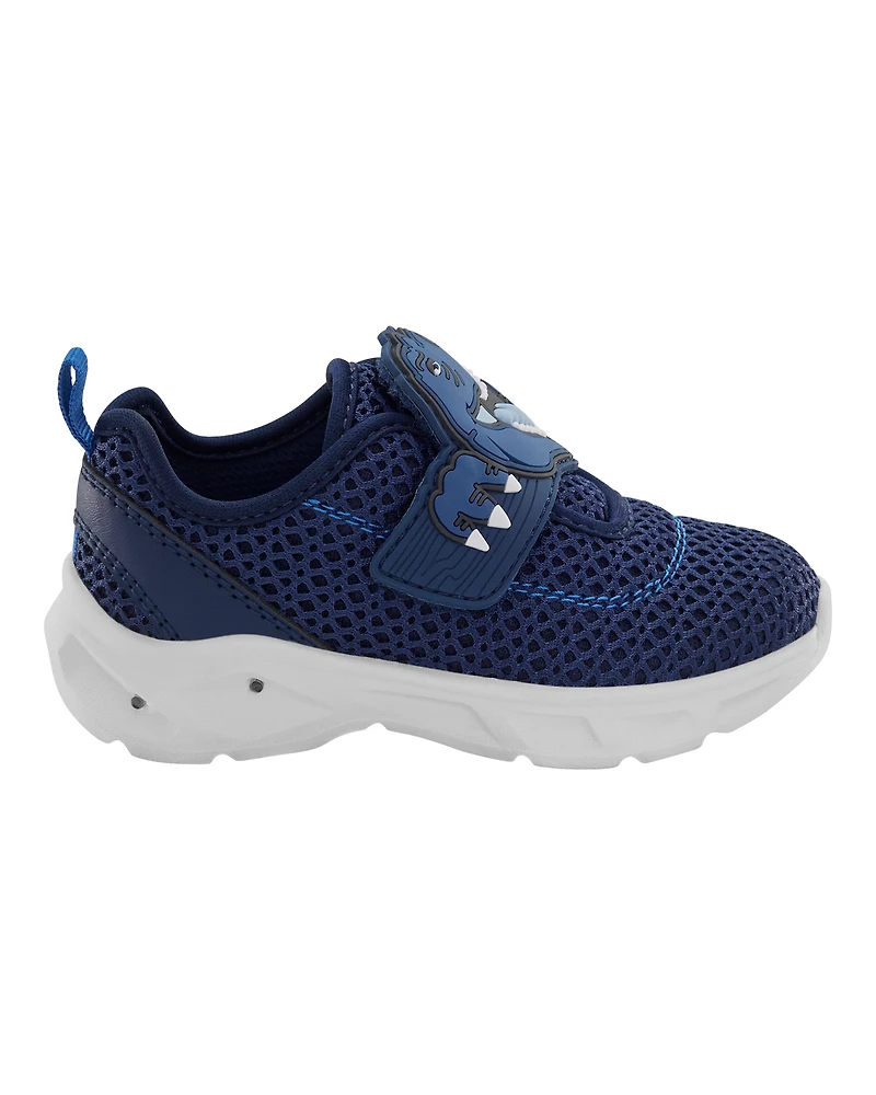 Toddler Dinosaur Light-Up Athletic Sneakers - Navy