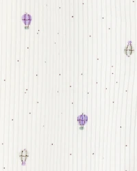 Baby Girl Air Balloon 2-Way Zipper Textured Sleeper