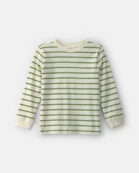 Boys Striped Long-Sleeve T-Shirt - Cream/Blue