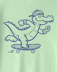 Toddler 'Later Gator' Skateboard Graphic Tee - Green