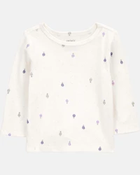 Baby Girl 2-Piece Long-Sleeve Tee & Coverall Set