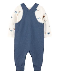 Baby 2-Piece Long-Sleeve Tee & Thermal Coverall Set