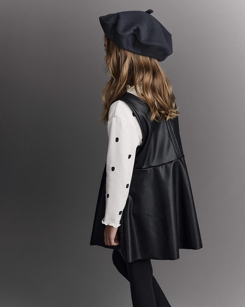 Toddler Girl Beret - Black