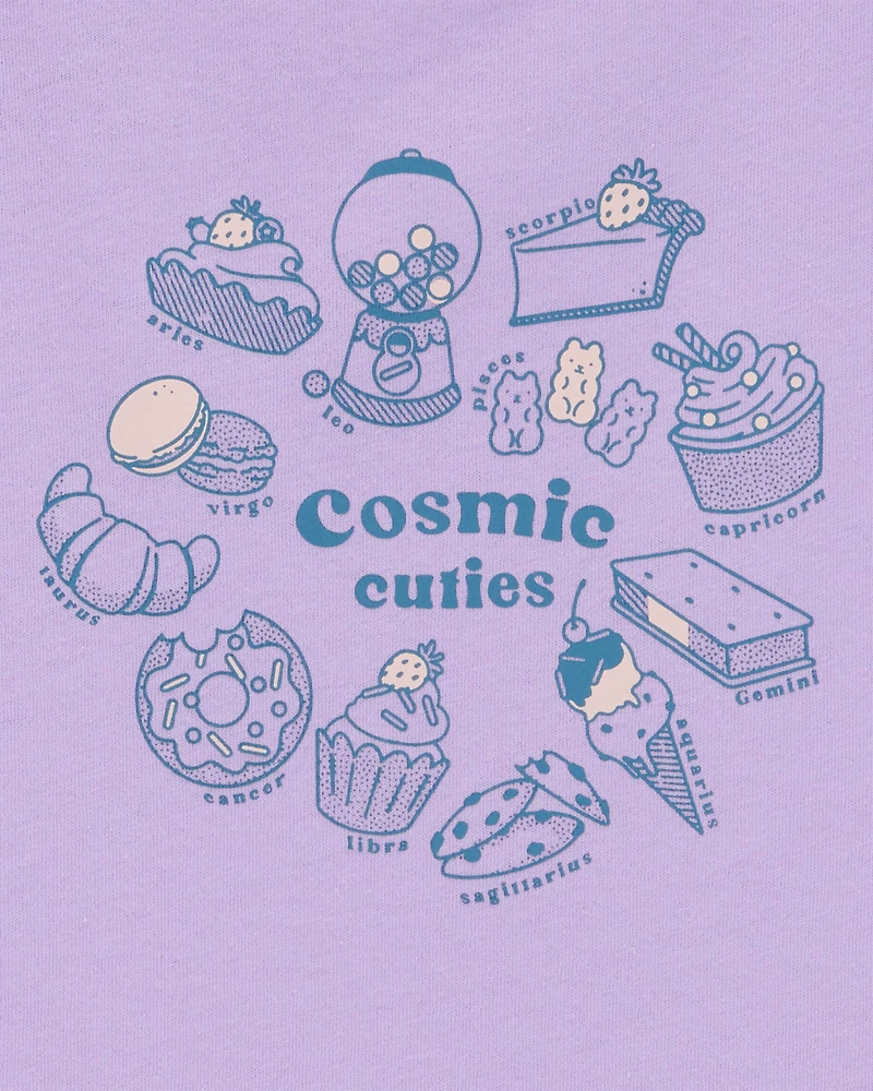Girls Cosmic Cuties Short-Sleeve Graphic Tee - Purple
