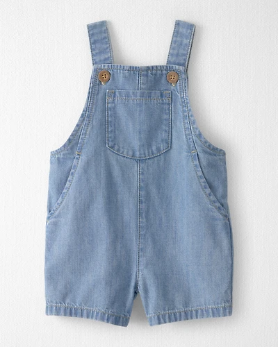 Baby Organic Cotton Chambray Shortall