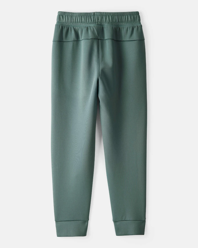 Boys Cotton Active Pants - Green