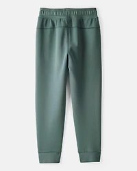 Boys Cotton Active Pants - Green