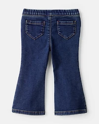 Baby Girl 2-Piece Floral Top and Denim Pants Set