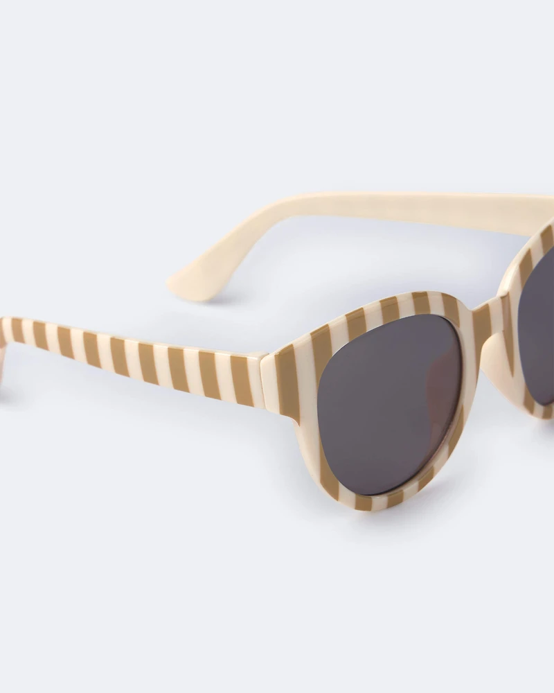 Toddler Stripe Sunglasses - Cream/Beige