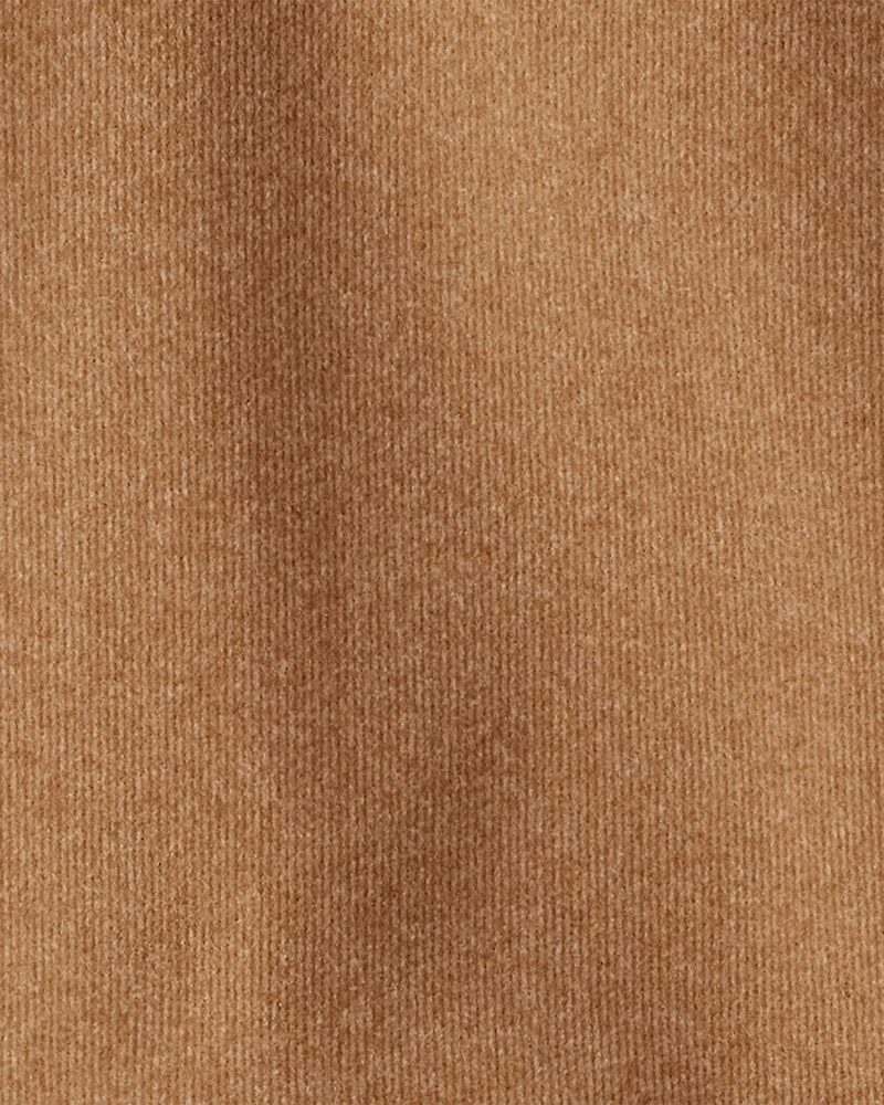 Toddler Boy Long-Sleeve Quarter-Zip Pullover Sweatshirt - Brown