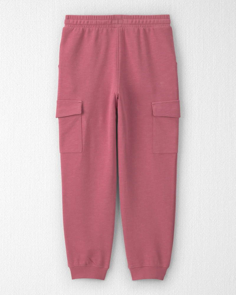 Girls Organic Cotton French Terry Cargo Pants