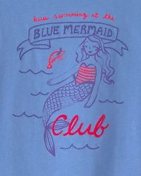 Toddler Girl Mermaid Top - Blue