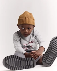 Toddler Chicken Nuggies Long-Sleeve Pocket Graphic Tee - Heather Grey