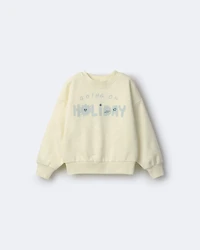 Toddler 'Going On Holiday' Dolman-Sleeve Sweatshirt - Yellow