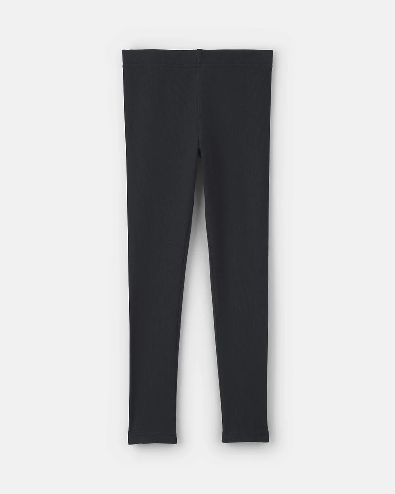 Girls Pull-On Stretch Rib Leggings