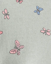 Baby Girl Butterfly Long-Sleeve Knit Dress - Green