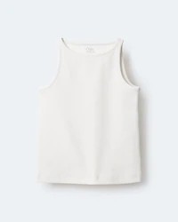 Toddler Girl Ribbed Tank Top - Cream