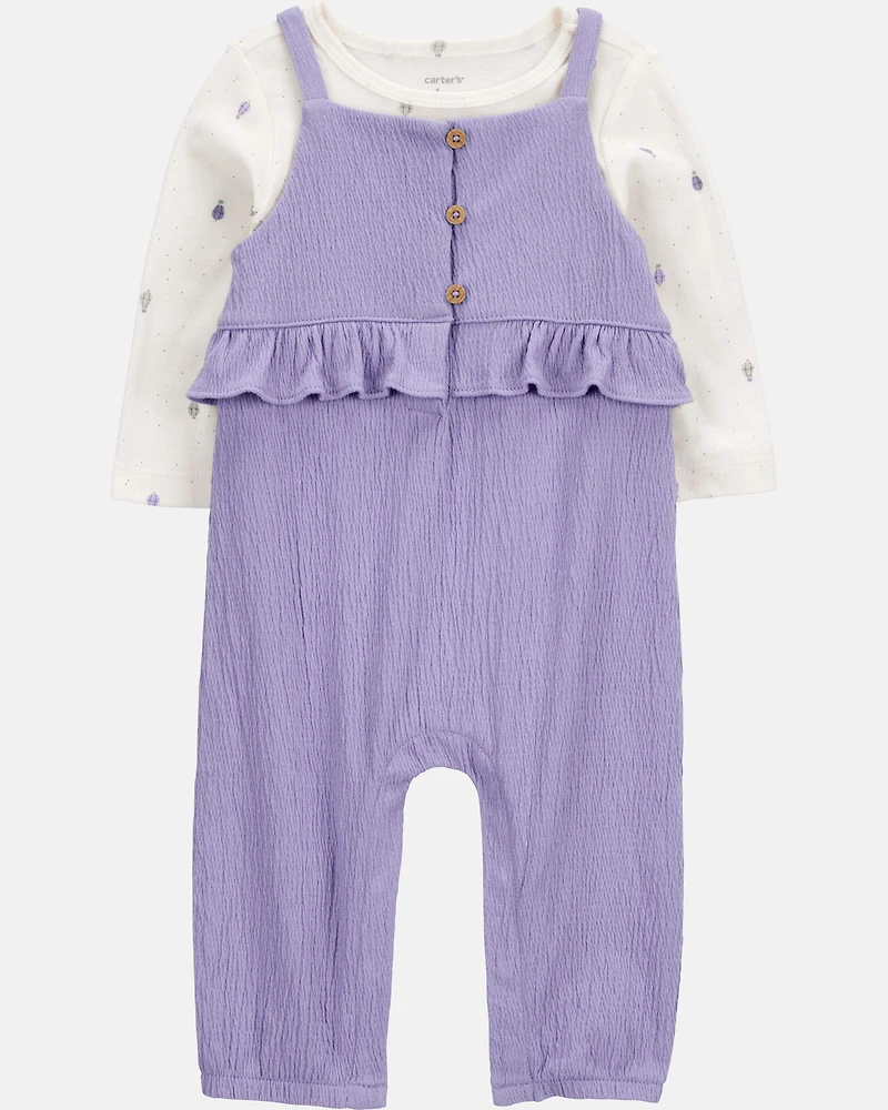 Baby 2-Piece Long-Sleeve Tee & Coverall Set