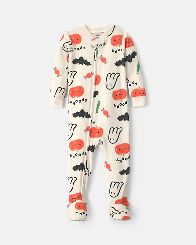 Baby 1-Piece Halloween Snug Fit Footed Pyjama - Cream