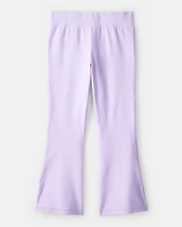 Girls Microfleece Flare Pants - Purple
