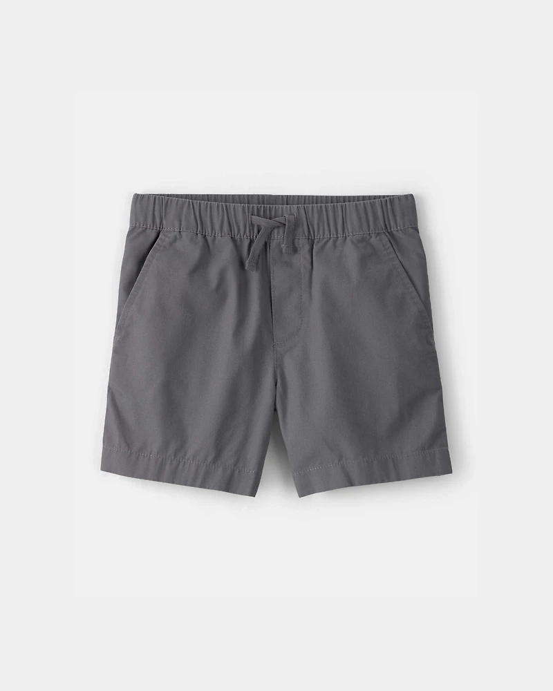 Boys Canvas Shorts - Grey