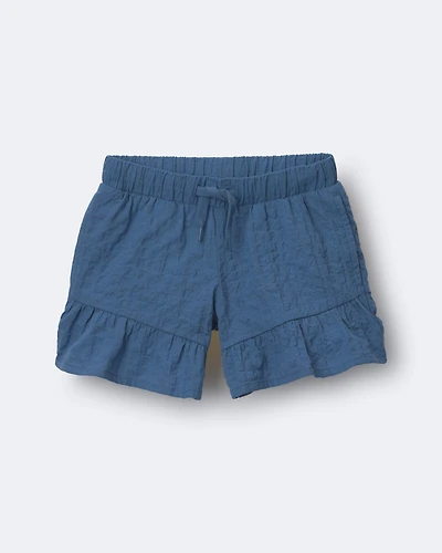 Toddler Girl Ruffle Butterfly Shorts - Ocean