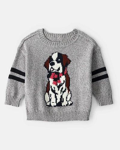 Baby Boy Dog Sweater - Grey
