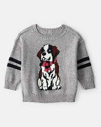 Baby Boy Dog Sweater - Grey