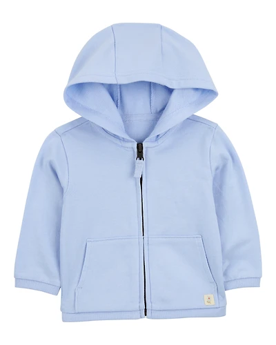 Baby Zip-Up French Terry Hoodie - Blue