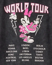 Girls Disney© Minnie Mouse Music Short-Sleeve Graphic Tee - Black/Pink