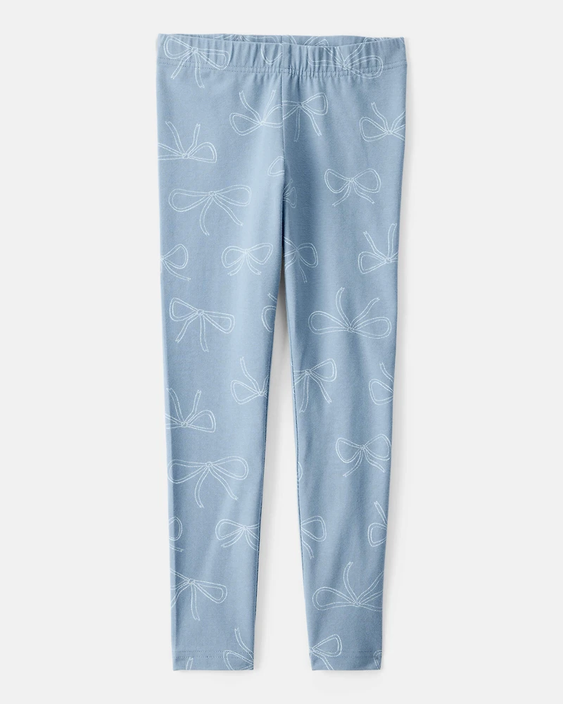 Kid Bow Print Leggings