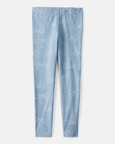 Kid Bow Print Leggings