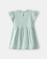 Baby Girl Sweater Dress - Green