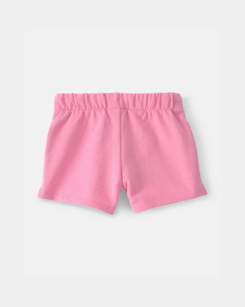 Toddler Girl French Terry Shorts - Pink