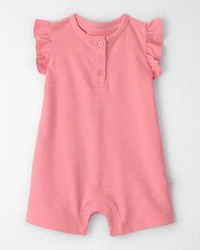 Baby Girl Short-Sleeve Romper Pink