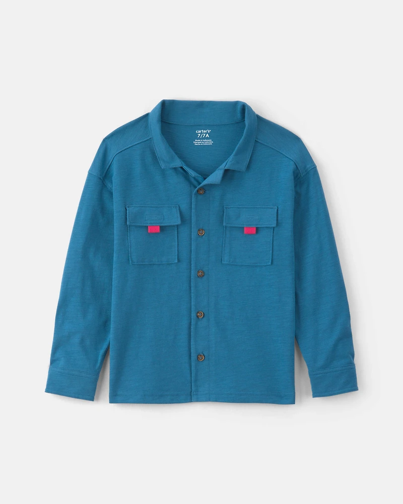 Boys Button-Down Shirt - Blue