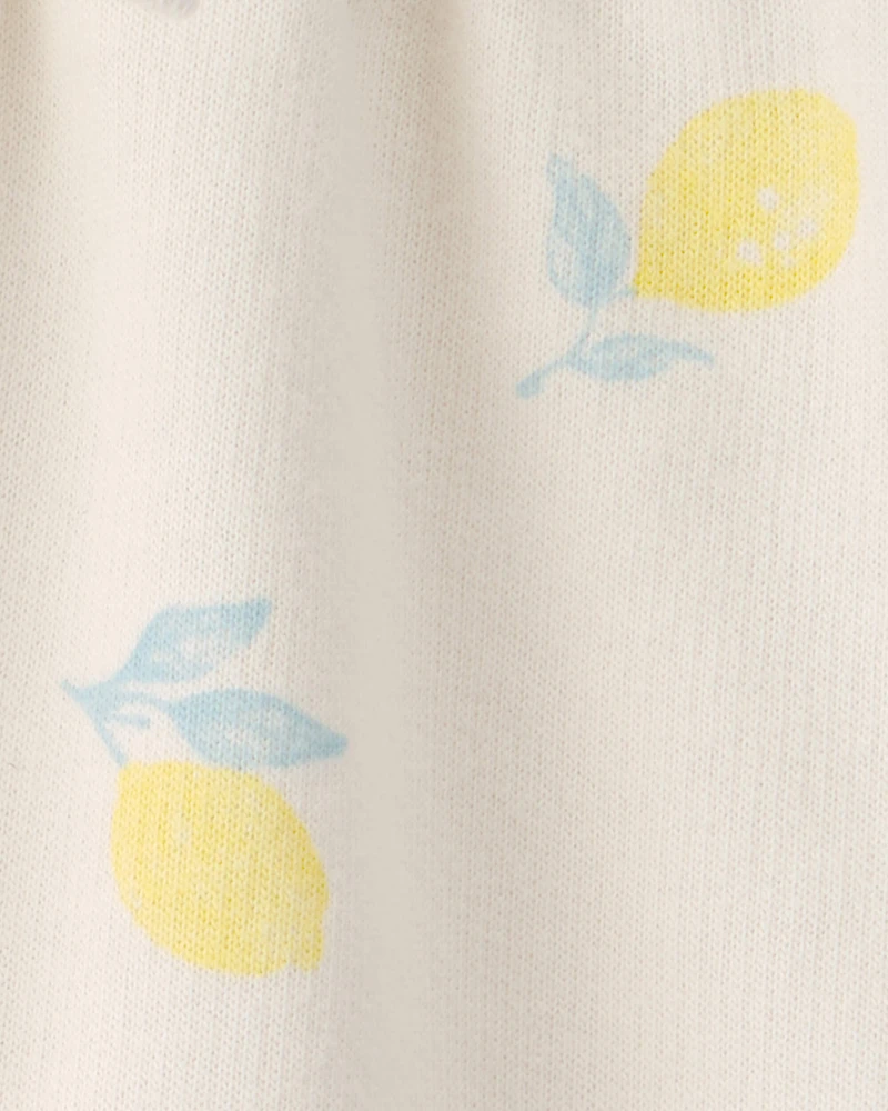 Baby Girl French Terry Shorts - Cream