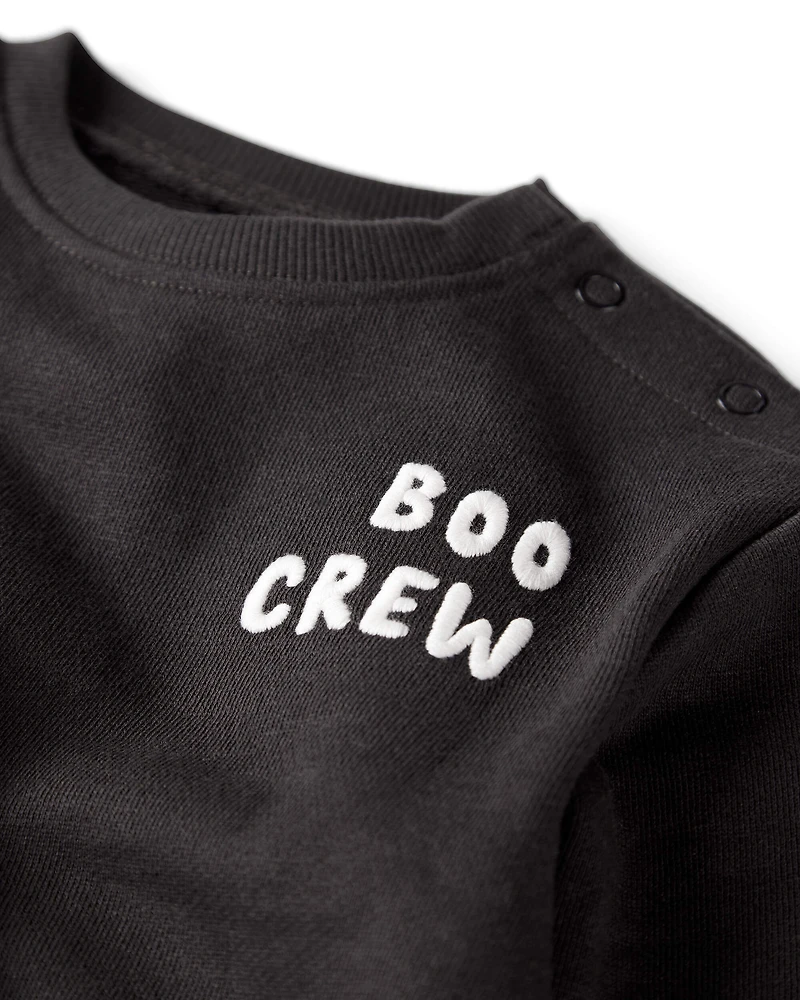 Baby Organic Cotton 'Boo Crew' French Terry Bubble