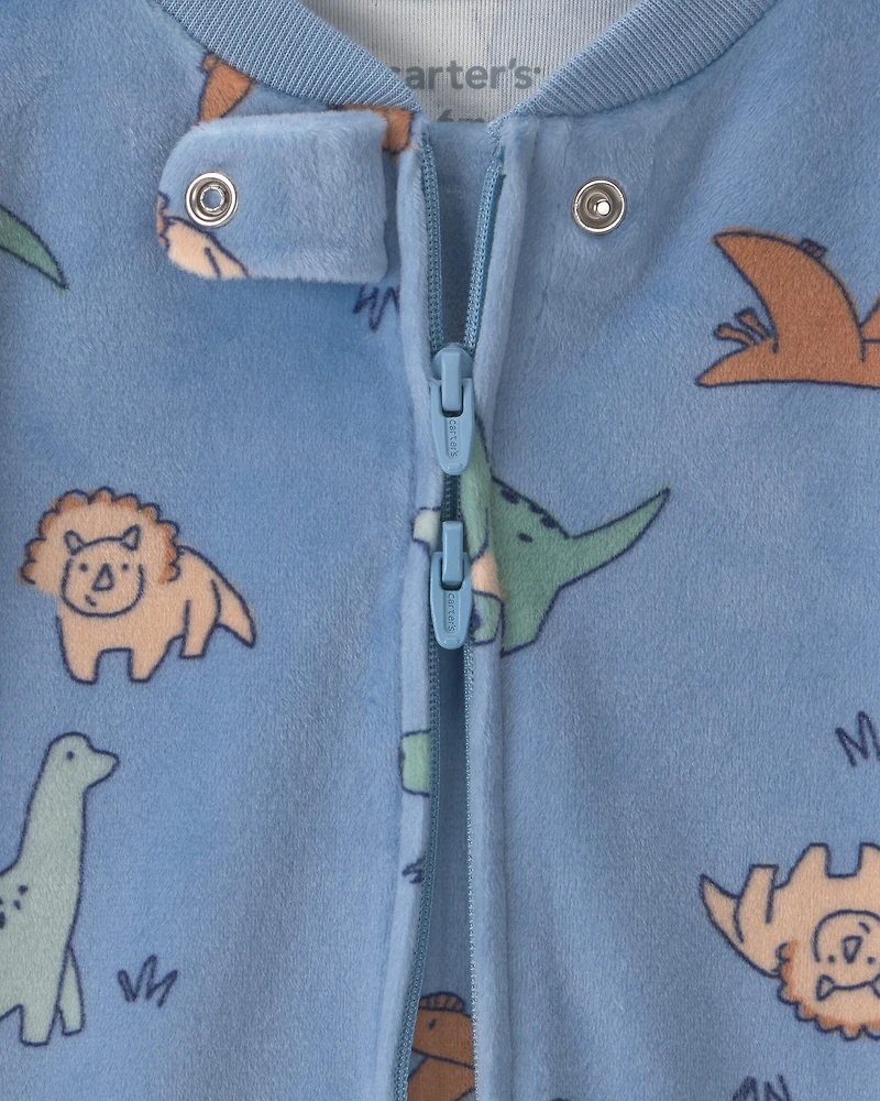 Baby Boy Dinosaur 2-Way Zip Sleeper - Blue