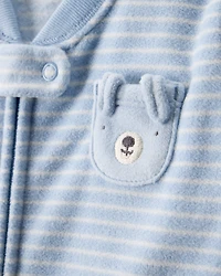 Baby Dog Loose Fit Long-Sleeve Wearable Blanket - Blue