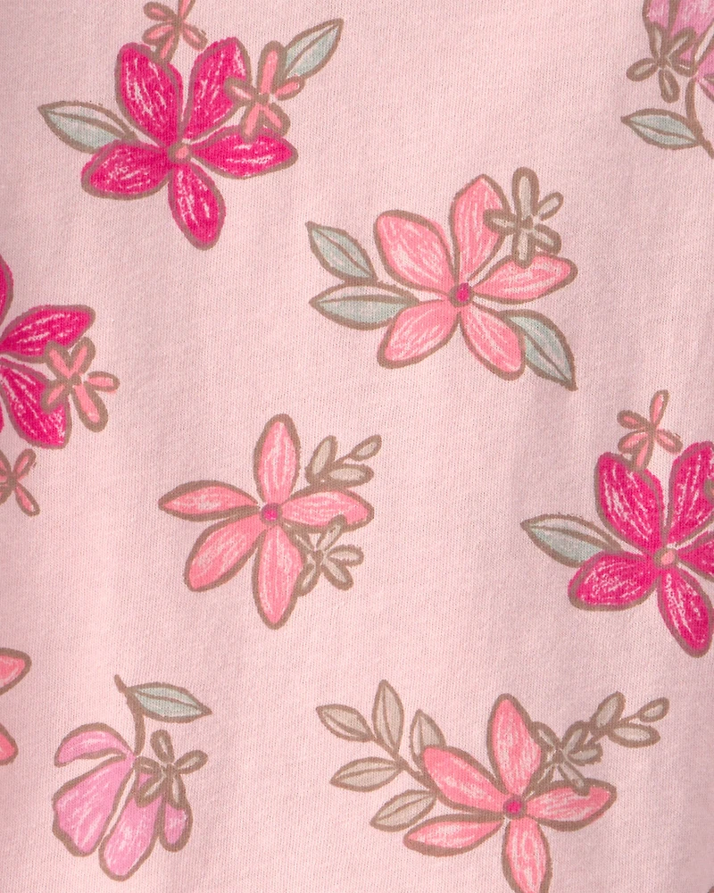 Toddler Girl Tropical Floral Tee - Pink