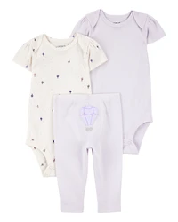 Baby Girl 3-Piece Hot Air Balloon Little Character Set
