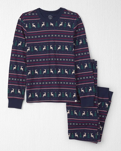 Adult 2-Piece Organic Cotton Fair Isle Pyjamas