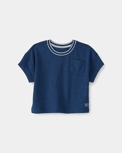 Baby Boy French Terry Pocket T-Shirt - Blue