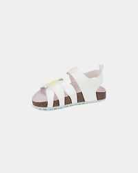 Toddler Girl Flower Sandals - White