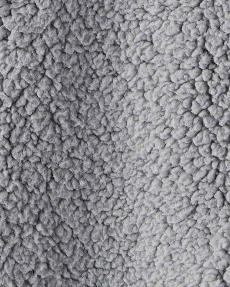 Baby Boy Sherpa Pocket Zip-Up Jumpsuit - Grey